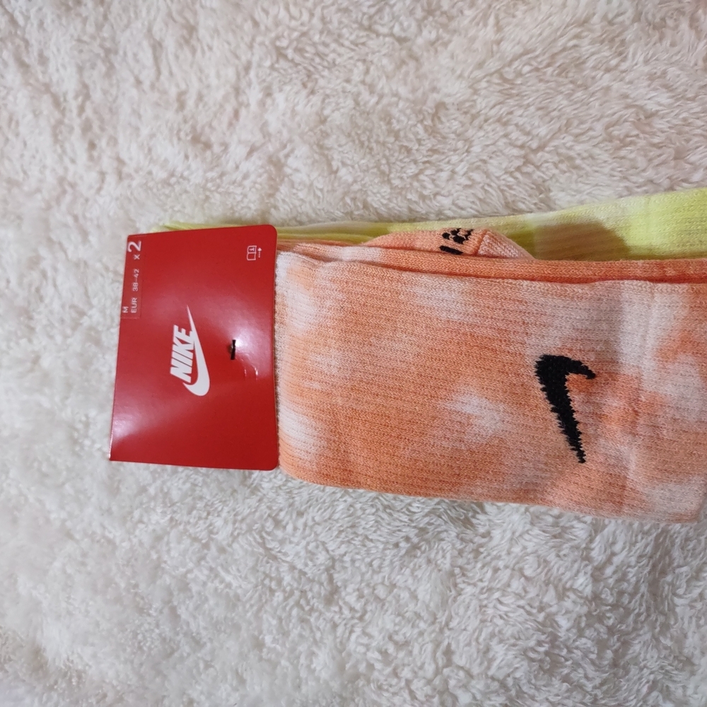 Nike Bright Orange and Yellow Socks
